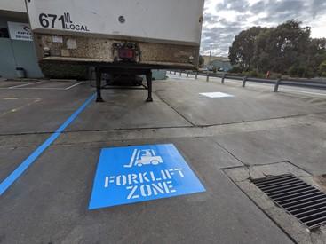 Forklift stencil