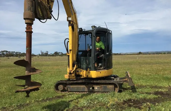 Auger Post Hole Drilling