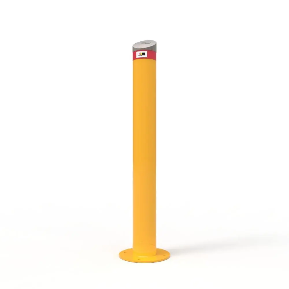 Angled Cap Heavy Duty Steel Round Bollards