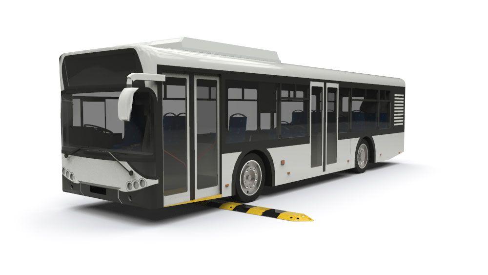 Bus on Heavy Duty Speed Hump