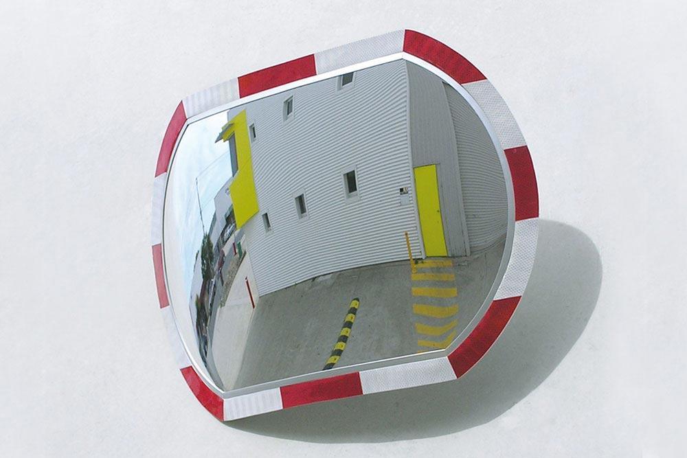 Hi-Vis Roundtangular Safety Mirror