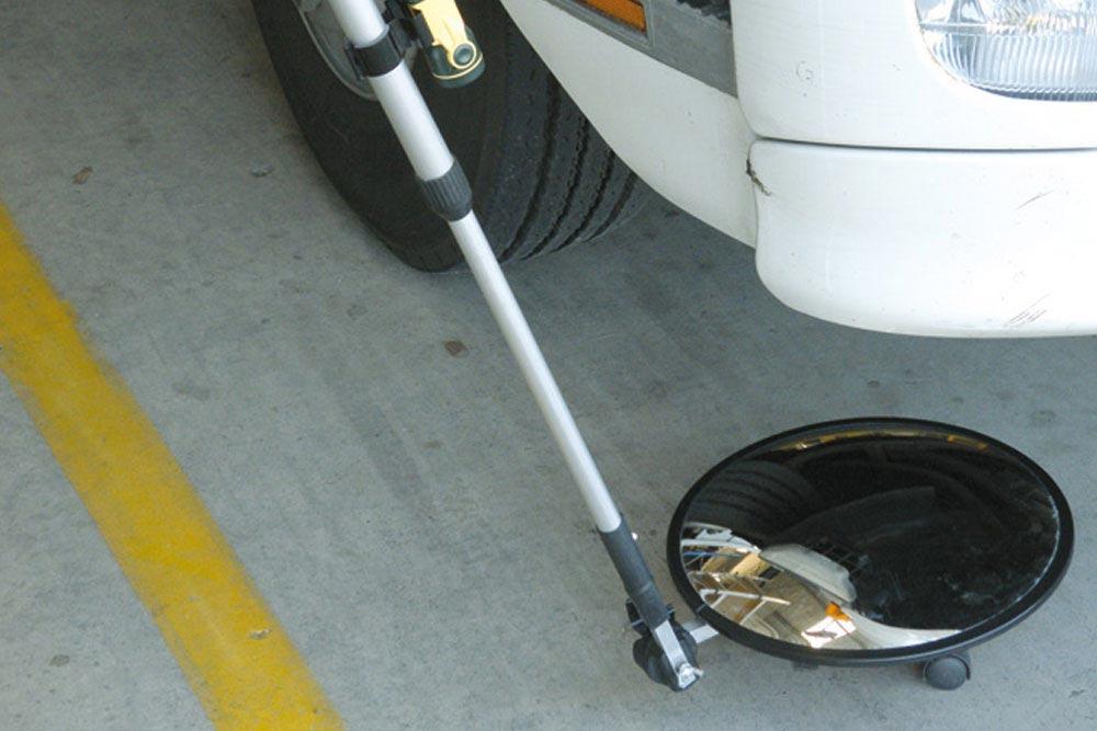 Vehicle Inspection Mirror Under Car, Why Is A Convex Mirror Used To Look Under Vehicle During Security Check