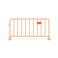 Fence Crowd Control Barrier - Galvanised & Powder Coated Orange