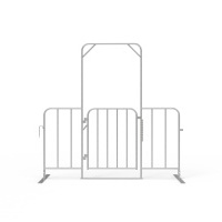 Event Fence Crowd Control Barrier Self Closing Gate - Galvanised